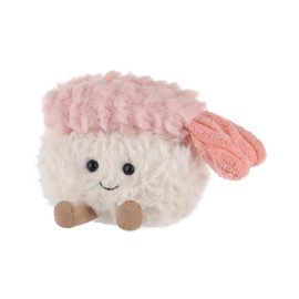 Apricot Lamb Shrimp Sushi Food Plush Toys for Children, Soft Cute Cuddly Toy for Baby Girls and Boys, Fluffy Sushi Multicoloured 8 cm