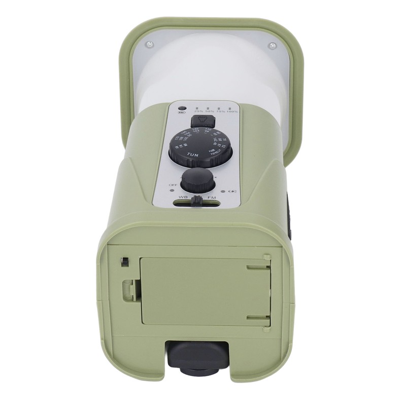 Camping Lamp Hand Cranked Solar Power Indicator LED IPX3 Waterproof