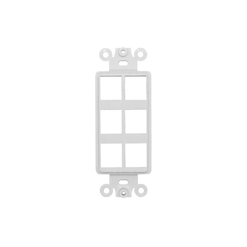 ChaosssCo Decorator Keystone Insert, Wall Plate Adapter, 6 Port, 5