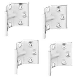 Gedotec Angle Fitting Galvanised Steel | Pack of 4 Angle Connectors | Height 70 mm | Furniture Connector Suitable for Table Feet - Table Leg Corner Connector | Frame Connection - Table Leg - Hole