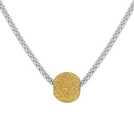 Tuscany Silver Yellow Gold Plated Ball On Popcorn Chain 46cm/18"