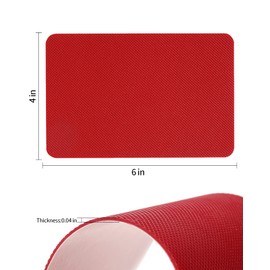 CZBYXA12 Red Shoe Sole Protector for Womens High-Heels,Red Bottom Protectors,Shoe Grips on Bottom of Shoes,Non Slip Shoe Pads,Shoe Sole Guard,Soul Protectors,6 Pcs Anti-Slip Shoe Grips(6"x4" Red)