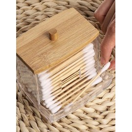 RJP Cotton bud holder, Bedroom Accessories/Makeup Organiser for Makeup Storage Bathroom storage with Cotton Bud Holder This Skincare Organiser Cotton Bud Dispenser fits great with any bathroom decor