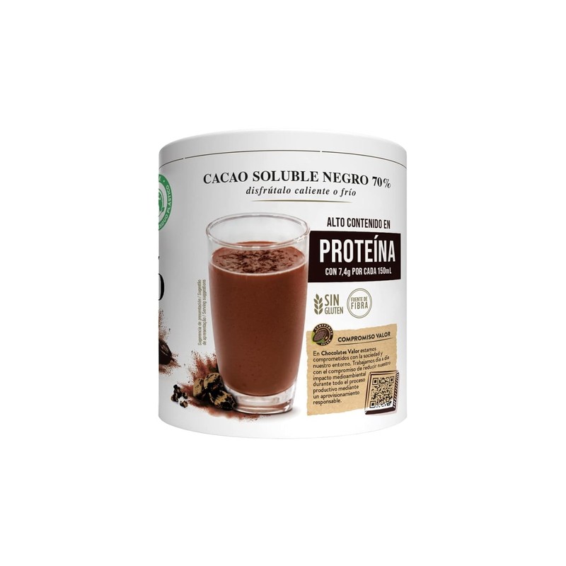 Valor. Intense Black Cocoa 70%. Cocoa mix for Hot Chocolate.
