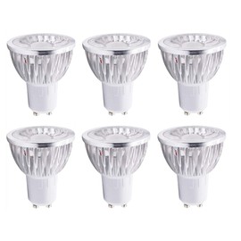 GU10 LED Bulbs MR16 GU10 Base 3W(Equivalent to 25W Halogen Bulbs Replacement) Warm White 3000K LED Spotlight Bulbs,Non-dimmable,40° Beam Angle,6 Pack