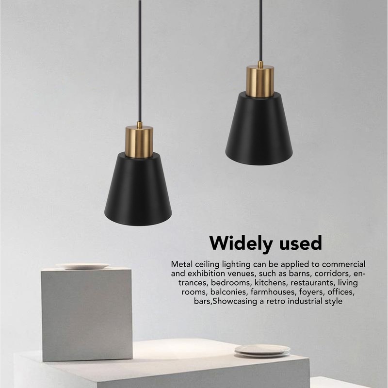 Pendant Lighting Black Metal Industrial Pendant Light Fixture Modern Nordic