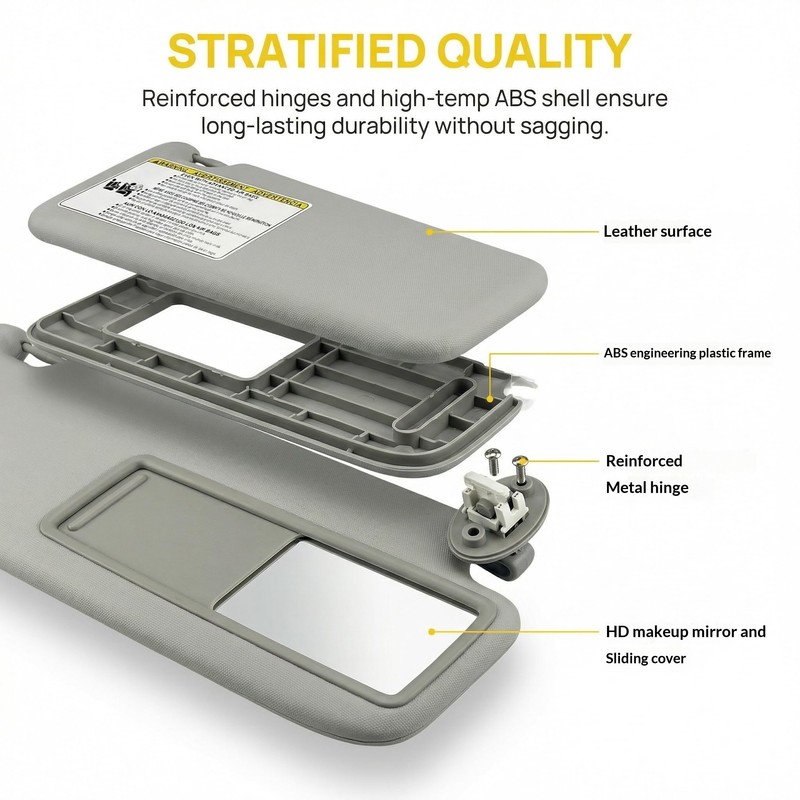 Left Driver Side Sun Visor for Toyota RAV4 2013 2014