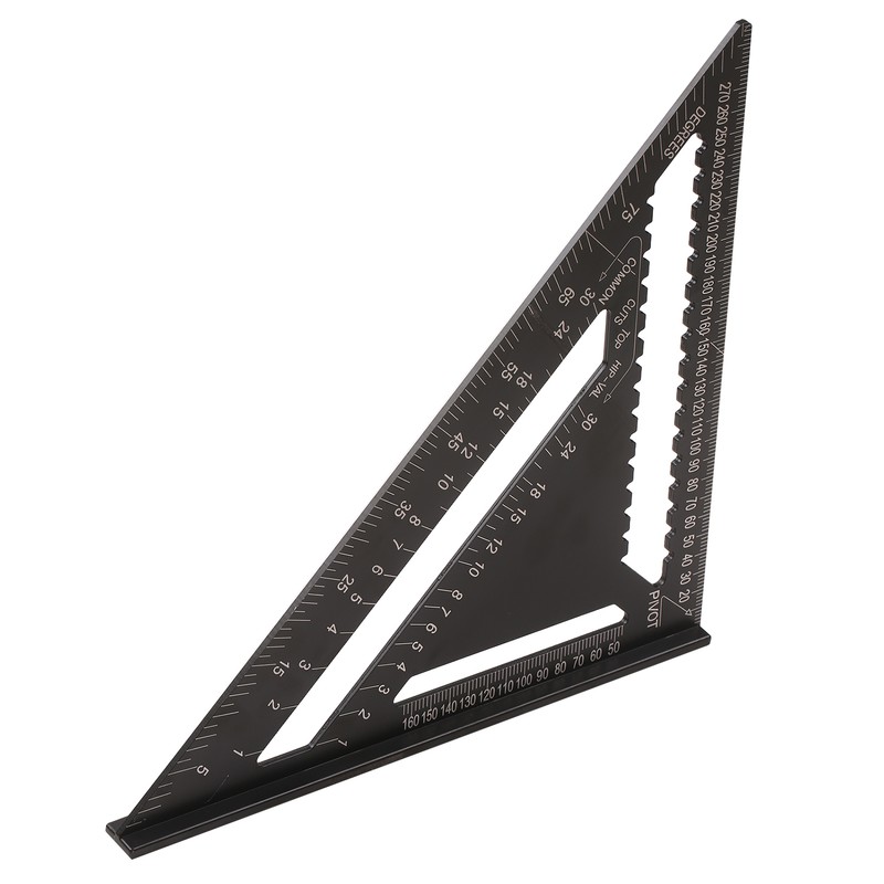 12 Inch Rafter Square Aluminum Alloy Metric Triangle Ruler Double