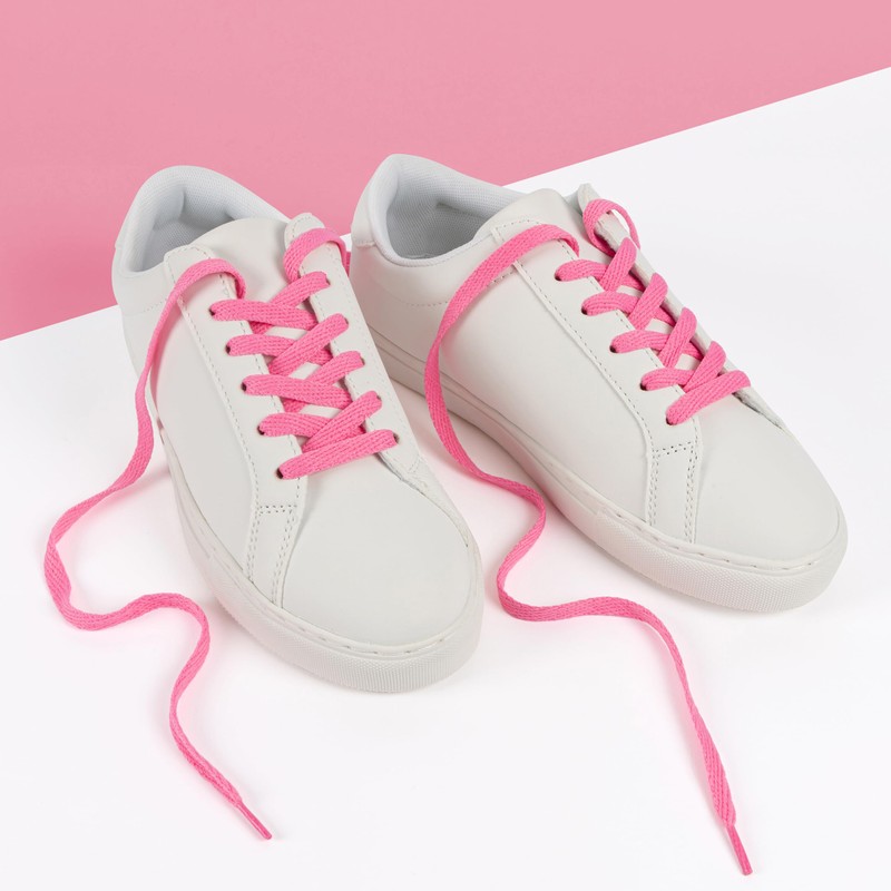 Kilter Flat Trainer Shoelaces - Bubblegum Pink - 45 cm