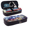Doragonboru Pen Case, Large Capacity, Pencil Case, Multi-functional, Stylish, Leather,