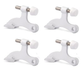 WADY Hinge Pin Door Stopper Easily Install Protective Bumper Tips Easy to Install Prevents Wall and Door Damage Adjustable Heavy Duty Hinge Pin with Rubber Bumper (White 4)
