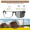 UXAOSVME Progressive Multifocus Reading Glasses Anti Blue Light Photochromic/Bifocal Reading