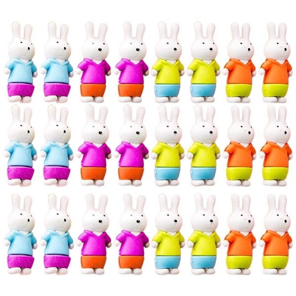 Operitacx 36 x Easter Bunny Erasers Easter Mini Erasers Rabbit