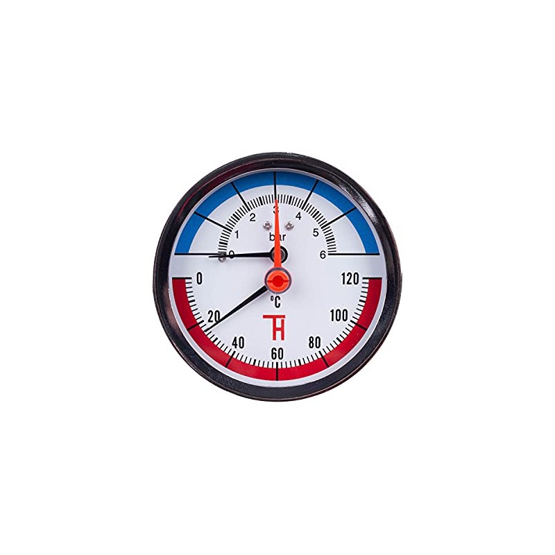 THERMIS Thermomanometer connection from the rear G1/2 (80 mm) 0-120°C