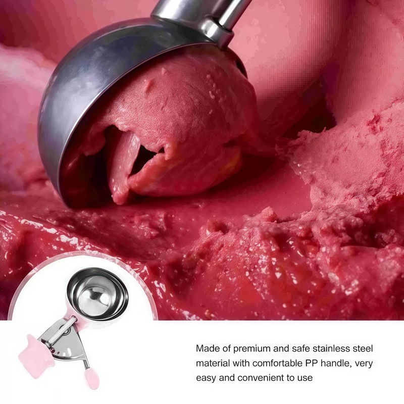 Ice Cream Scoop Stainless Steel Fruit Scoop, Large Sized (5.8cm/2.3in)