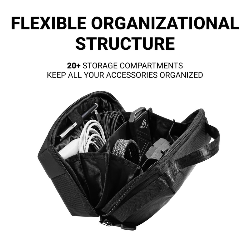 HEXCAL Tech Pouch - Water-Resistant Electronics Travel Organizer with 20+