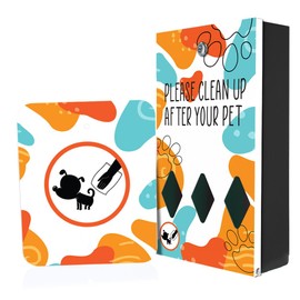 ZERO WASTE USA – NEW 2026 Dispense-Art™ UV Printed Aluminum Starter Dog Waste Station – 25% More Storage & Enhanced UV Protection – 400 Roll Bags & 10x12 Sign – 10-Year Warranty (Abstract Paw)