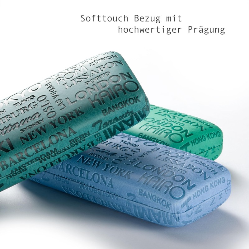 FEFI - Hard Case Glasses Case with Elegant Embossing -