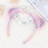 GAFATORY Glitter Headbands for Girls Cat Ears Headband Rainbow Cat