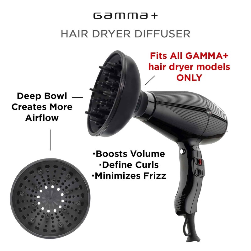 GAMMA+ Difusor compacto para secador de pelo, se adapta a