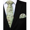 JEMYGINS Mens Floral Ties and Pocket Square Sets with Tie