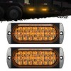Partsam 2Pcs 4.4" Amber 24 LED Turn Signal Side Marker