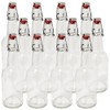 EZ Cap Bottles - 16 oz Clear Swing Top (Qty