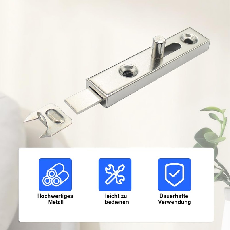 Silkwish Pack of 4 Small Metal Furniture Latches - 70
