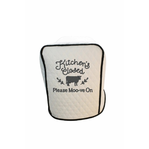 Unbranded Bread Machine Custom Fit Dust Cover Embroidered Funny Cow