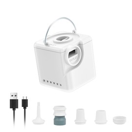 JATEKA Gonfiatore Elettrico Portatile 3 in 1, Pompa Elettrica per Materasso Gonfiabile 4,5 kPa, Mini Pompa Ricaricabile, Gonfia e Sgonfia Materassi ad Aria, Salvagenti e Sacchetti Sottovuoto