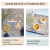 Monivi Scented Candle Sand with Wicks 1.1lb Dark Red Pearled