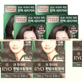 려 Ryo Elegant Hair Color Cream 3N Dark Brown 4 pcs