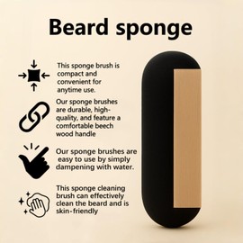 Beard Sponge for Sink – Fast & Easy Beard Hair Catcher & Cleaner | Reusable Beard Scrubber for Trimmings | Compact Grooming Tool for Men’s Shaving – No More Messy Counters & Sinks