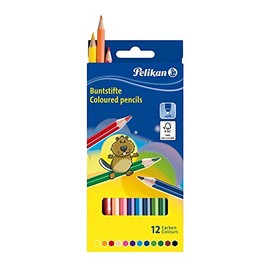 Pelikan 724005 - Colouring Pencils Hexagonal Wooden Pencils, Pack of 12 Colours