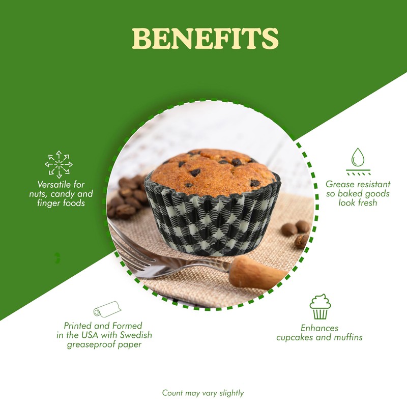 Regency Wraps Greaseproof Professional Grade Baking Cups, Pack of 40,