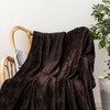 Home Must Haves Brown Full Size Solid Flannel Throw Plush