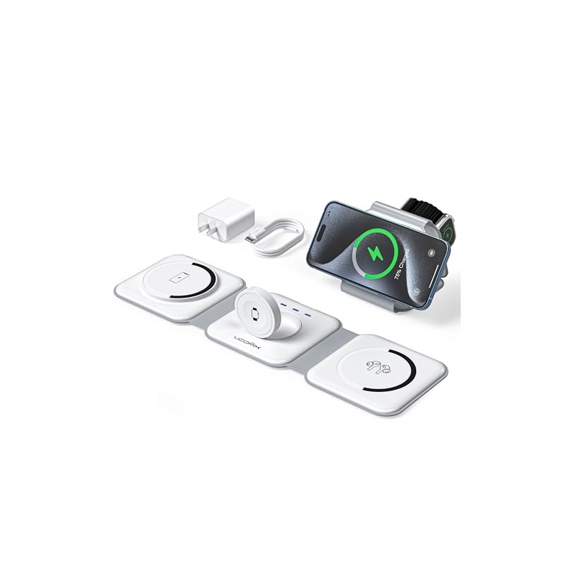 UCOMX 3 in 1 Charging Station for Multple Devices,Foldable 3
