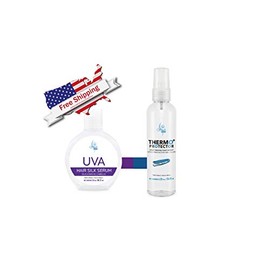 Kit Cabello Perfecto Uva Hair Silk Serum Heat Protectant Spray/Spray Protector del Calor/Sílica para el Cabello y Termoprotector