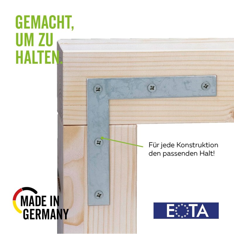 Corner Brackets Large Pack Sendzimir-Galvanised 120 x 120 x 20