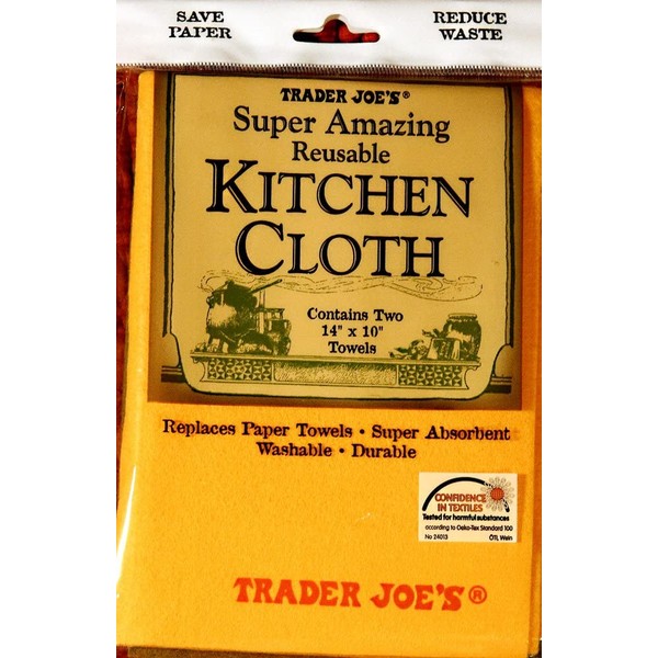 Trader Joe's Reusable Kitchen Cloth - Two 14"x10" Towels