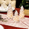 Yongmao Glittering White Christmas Tree Shaped Flickering Flameless Candles with