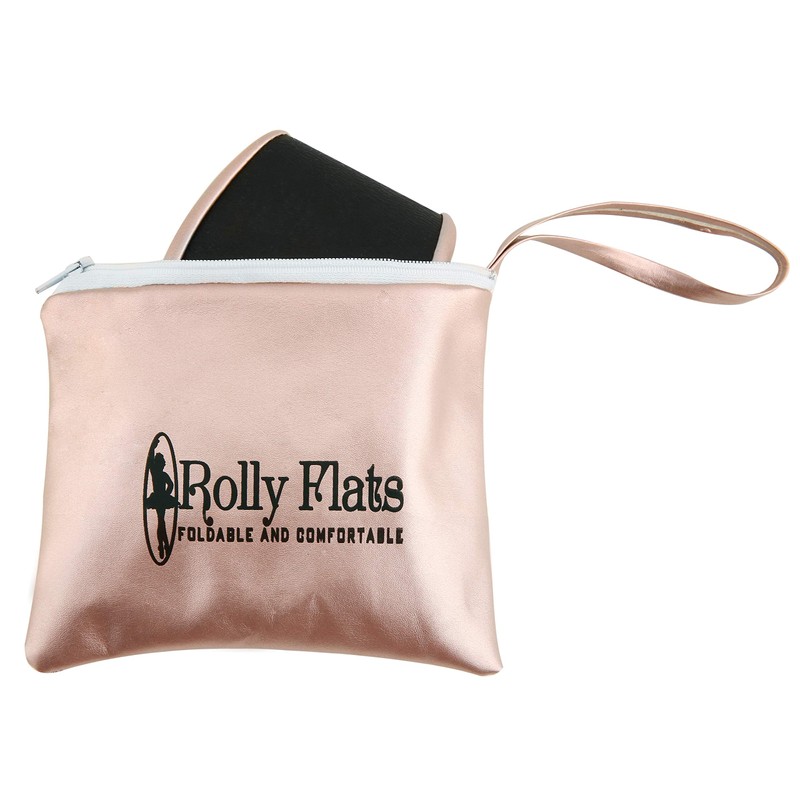 Rolly Flats Portable Foldable Pumps Ballet Shoes (S, Pearl White)