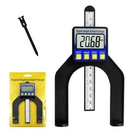 RUIZHI Digital Depth Gauge Altimeter 0-85 mm Profile Depth Gauge LCD Display Digital Caliper for Woodworking, Mechanical Engineering with Magnets