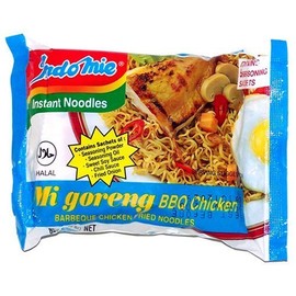 Indomie Instant Fried Noodles BBQ Chicken Flavor for 10 Bags