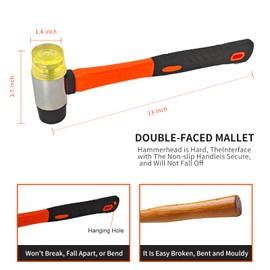 ECUTERS Laminate Flooring Tools, Vinyl Flooring Tools, Contour Gauge Soft Pads Mallet, Wood Laminate Flooring Tool Installation Kit (3 Flooring Set)