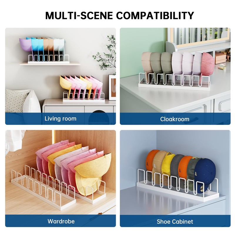 2 Pack Hat Stand for Baseball Caps Display and Organizer,