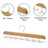 1 Pack Belt Hanger, Sturdy Wood Rack Closet Accessories with