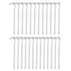QWORK 25 x Tent Pegs, 18 cm, Robust Aluminium Pegs,