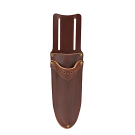 Tourbon Leather Garden Pruning Shears Folding Saw Double Holster Gardening Soil Knife Sheath Pouch Multipurpose Tool Holder for Belt, Brown