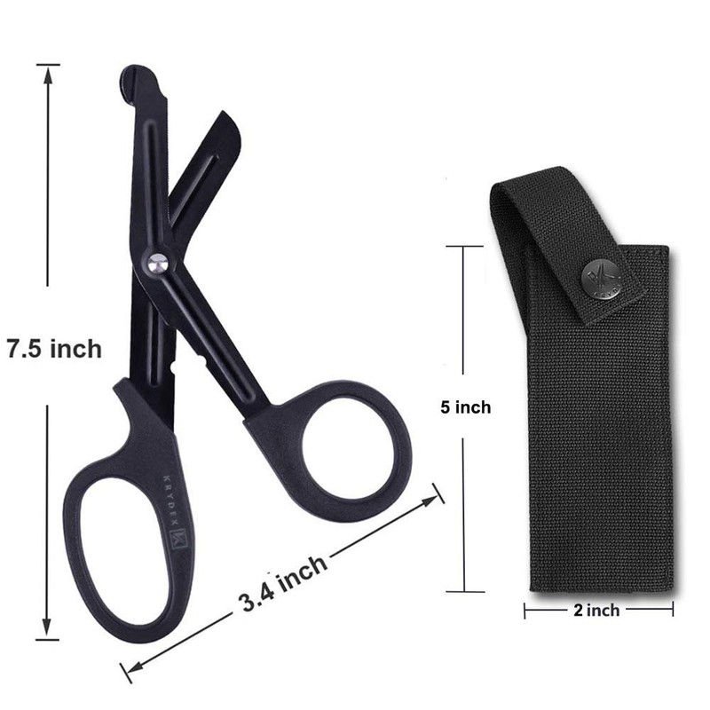 KRYDEX Tactical Medical Shears Pouch Tactical EMT Scissor Sheath MOLLE